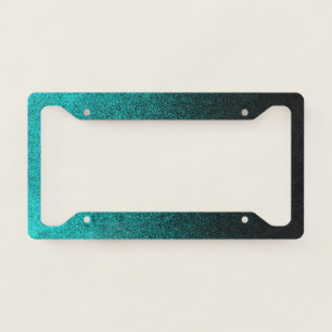 Falln Color & Black Glitter Gradient License Plate Frame