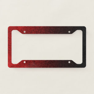 Falln Color & Black Glitter Gradient License Plate Frame