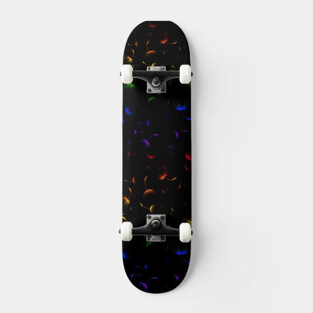 Falln Dandelion Seeds Gay Pride Skateboard Deck (Front)