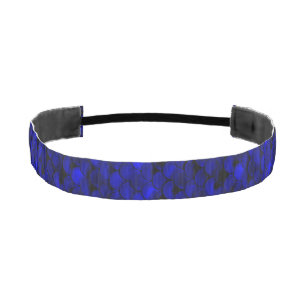 Falln Dark Blue Mermaid Scales Athletic Headband