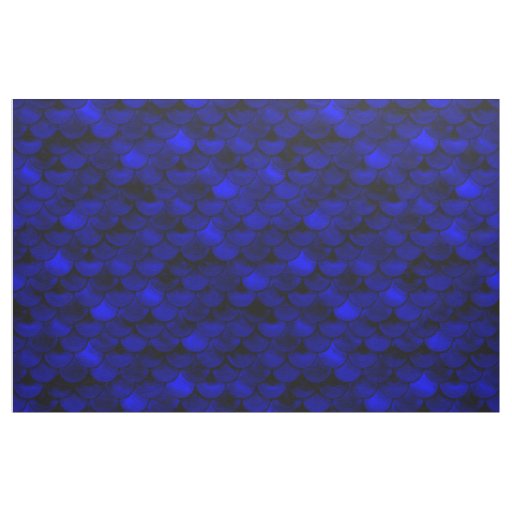 Falln Dark Blue Mermaid Scales Fabric
