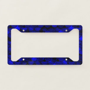 Falln Dark Blue Mermaid Scales License Plate Frame