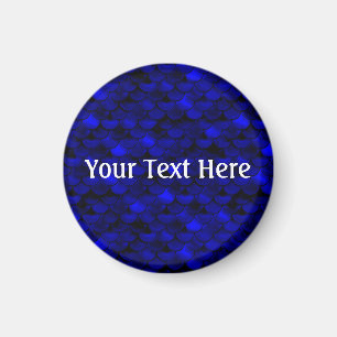 Falln Dark Blue Mermaid Scales Magnet