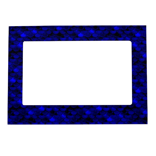 Falln Dark Blue Mermaid Scales Magnetic Photo Frame (Front)