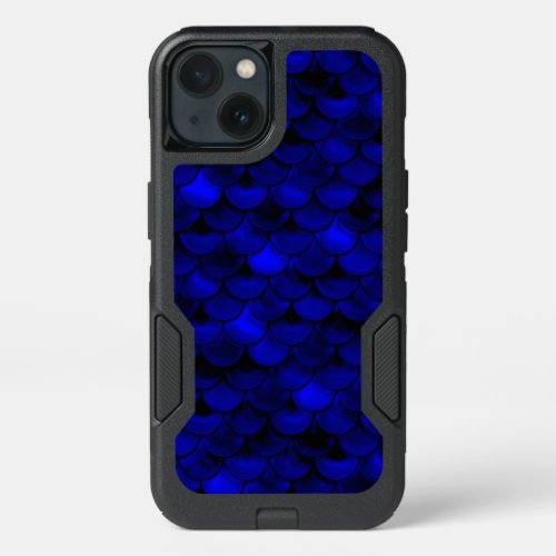 Falln Dark Blue Mermaid Scales iPhone 13 Case