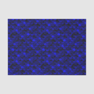 Falln Dark Blue Mermaid Scales Tissue Paper