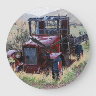 Falln Days Gone By Large Clock