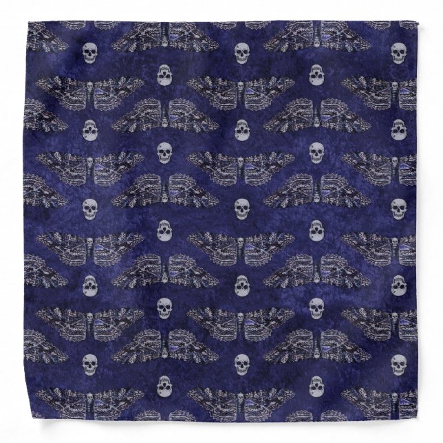 Falln Deathshead Moth and Skulls Bandana (Front)
