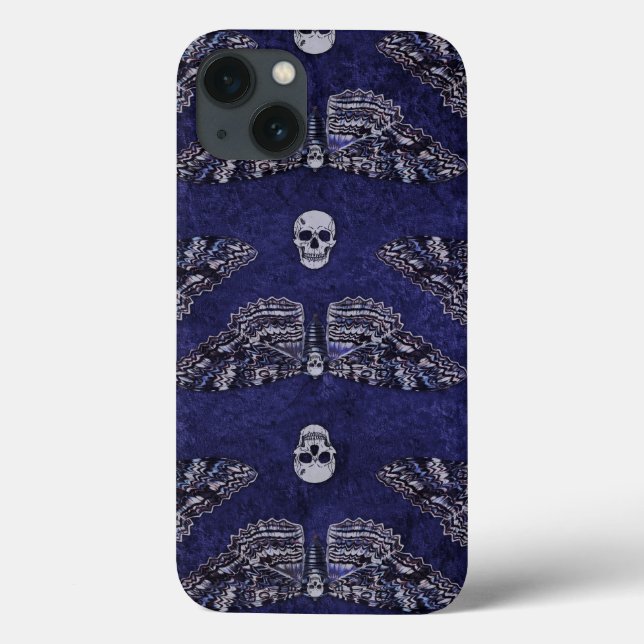Falln Deathshead Moth and Skulls Case-Mate iPhone Case (Back)