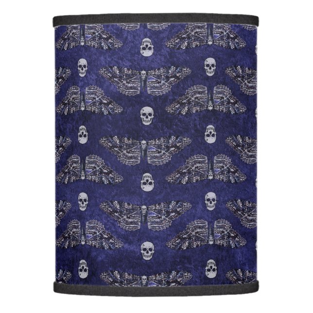 Falln Deathshead Moth and Skulls Lamp Shade (Front)