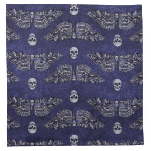 Falln Deathshead Moth and Skulls Napkin