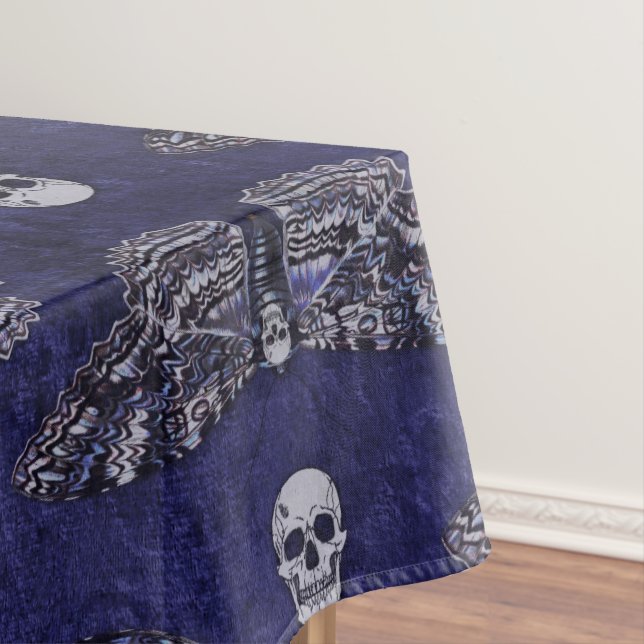 Falln Deathshead Moth and Skulls Tablecloth (In Situ)