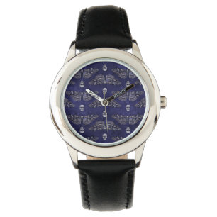 Falln Deathshead Moth and Skulls Watch