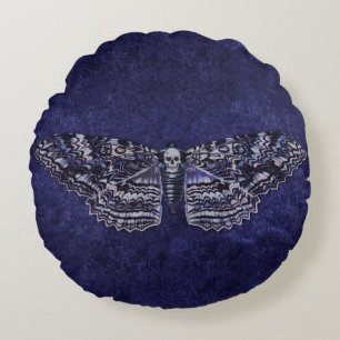 Falln Deathshead Moth Round Pillow
