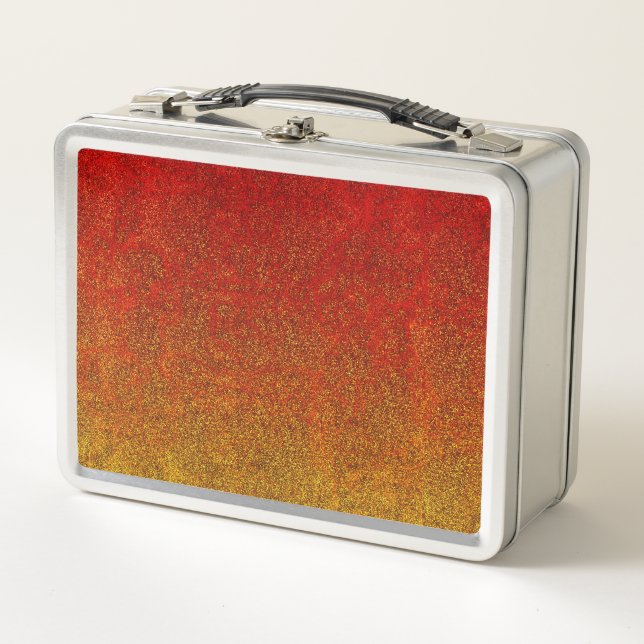 Falln Flame Glit Gradient Metal Lunch Box (Front)