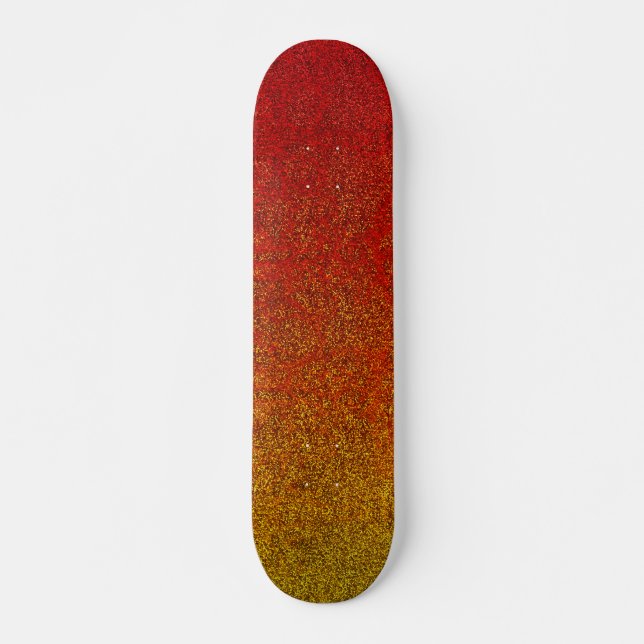 Falln Flame Glitter Gradient Skateboard Deck (Front)