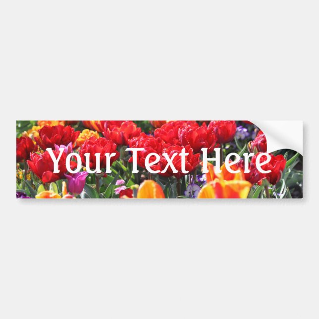 Falln Floral Crimson Waves Bumper Sticker (Front)