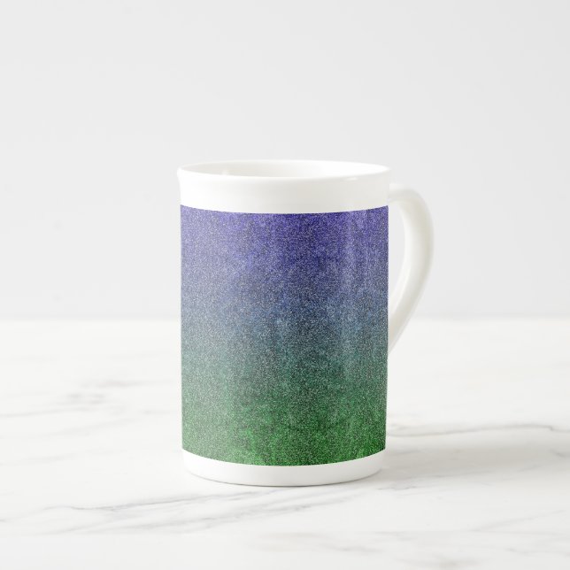 Falln Forest Nightfall Glitter Gradient Bone China Mug (Front Right)