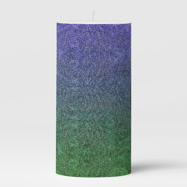 Falln Forest Nightfall Glitter Gradient Pillar Candle (Front)