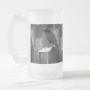 Falln Found A Feather Frosted Glass Beer Mug