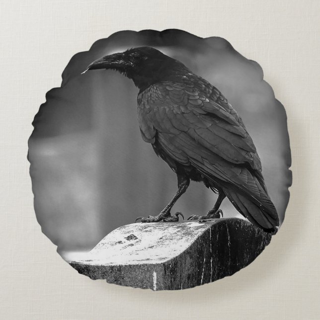 Falln Found A Feather Round Pillow (Front)