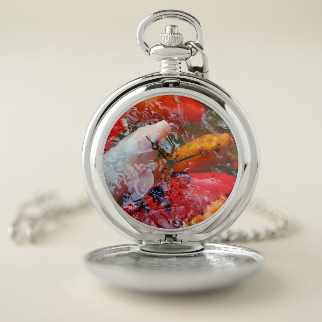 Falln Gathering Koi Pocket Watch (Inside)