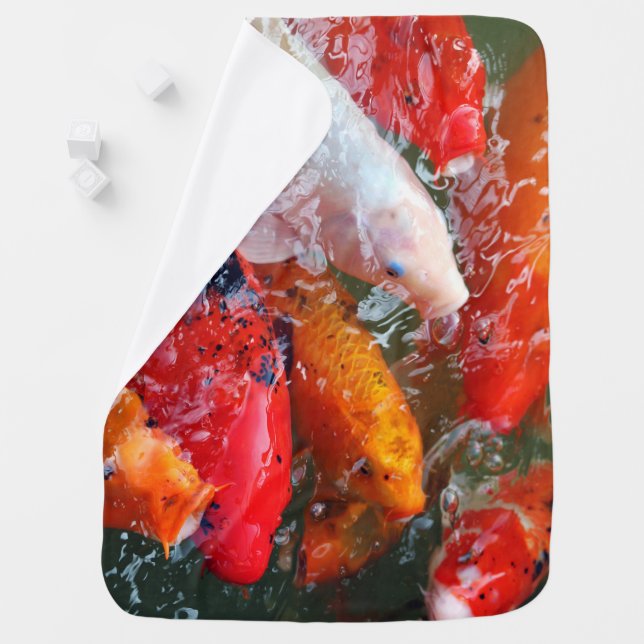 Falln Gathering Koi Stroller Blanket (In Situ)