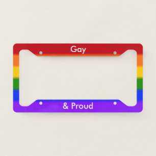 Falln Gay and Proud License Plate Frame