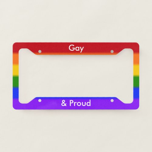 Falln Gay and Proud License Plate Frame