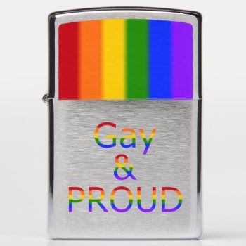 Falln Gay And Proud Zippo Lighter by FallnAngelCreations at Zazzle