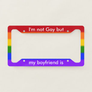 Falln Gay Boyfriend License Plate Frame