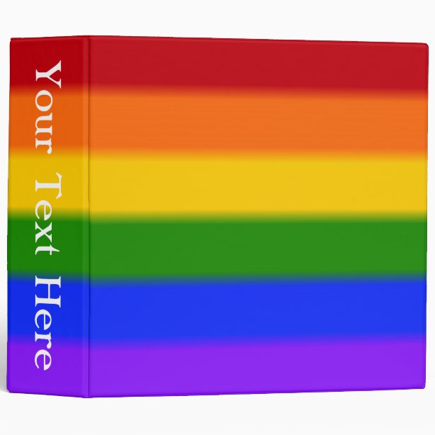 Personalize Your Own Gay Pride Binder Stay Organized Today Zazzle