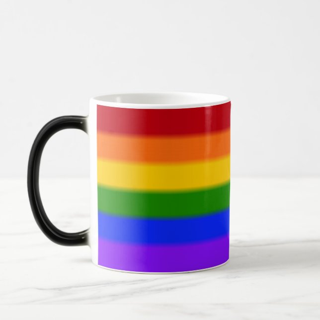 Falln Gay Pride Flag Color Morph Mug (Left)