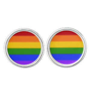 Falln Gay Pride Flag Cufflinks