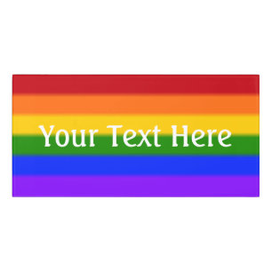 Falln Gay Pride Flag Door Sign