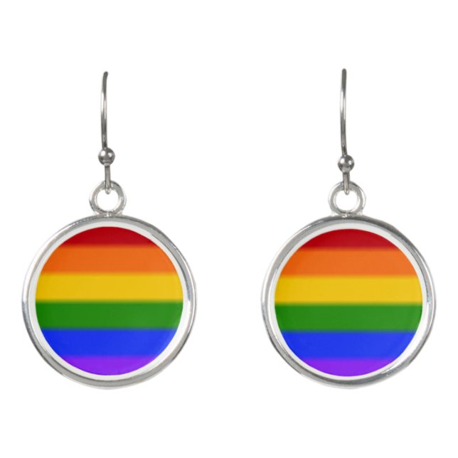 Falln Gay Pride Flag Earrings (Front)