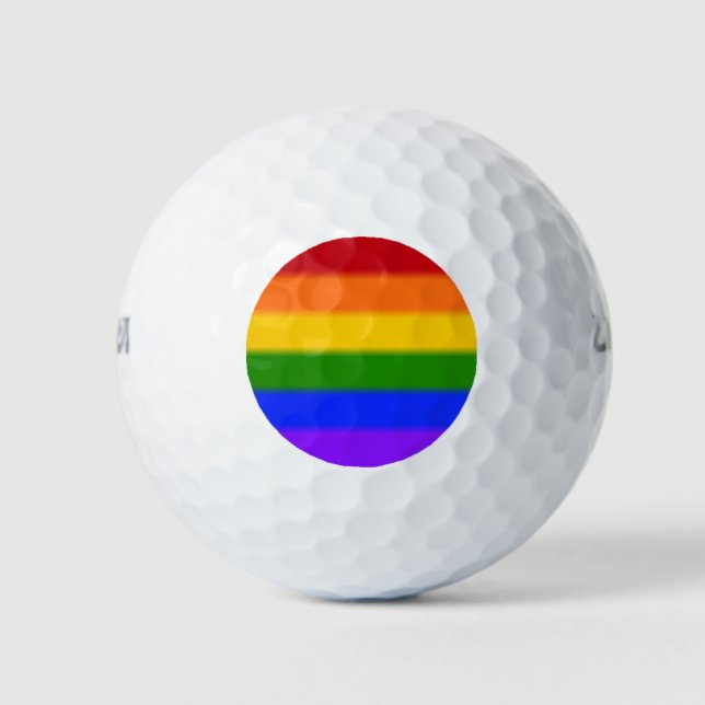 Falln Gay Pride Flag Golf Balls (Front)