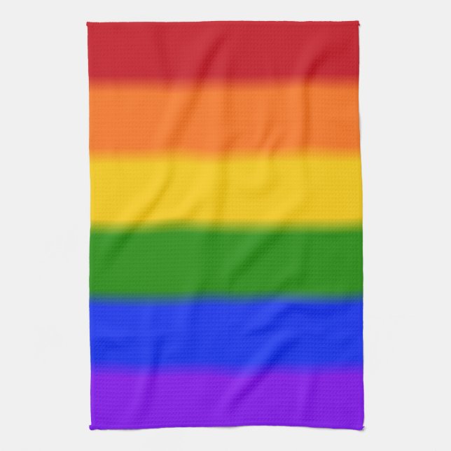 Falln Gay Pride Flag Kitchen Towel (Vertical)