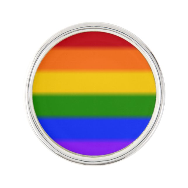 Falln Gay Pride Flag Lapel Pin (Front)