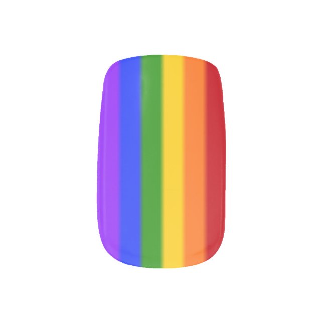 Falln Gay Pride Flag Minx Nail Wraps (Left Thumb)