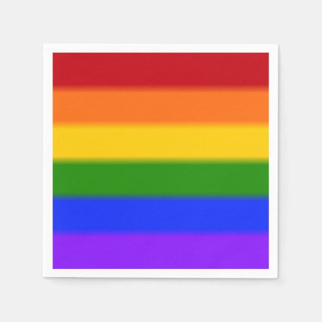 Falln Gay Pride Flag Napkins (Front)