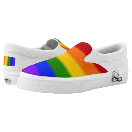 Falln Gay Pride Flag Printed Shoes | Zazzle