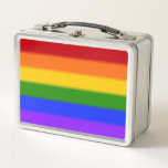 Falln Gay Pride Flag Rainbow Metal Lunch Box at Zazzle