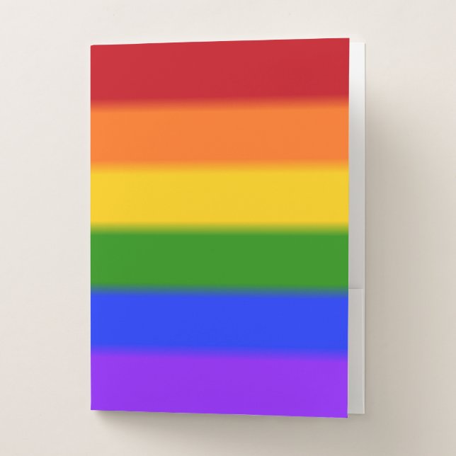 Falln Gay Pride Flag Rainbow Pocket Folder (Front)