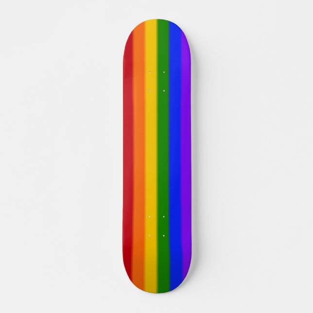 Falln Gay Pride Flag Skateboard Deck (Front)