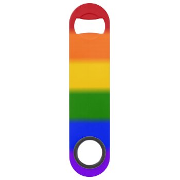 Falln Gay Pride Flag Speed Bottle Opener by FallnAngelCreations at Zazzle