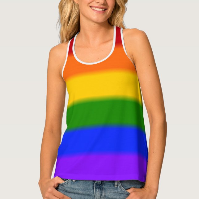 Falln Gay Pride Flag Tank Top (Front)