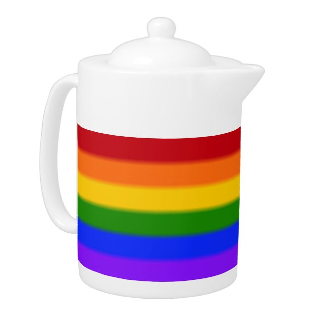 Falln Gay Pride Flag Teapot (Left)