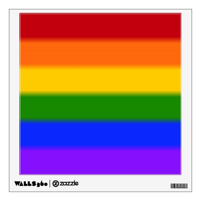 Falln Gay Pride Flag Wall Decal (Front)