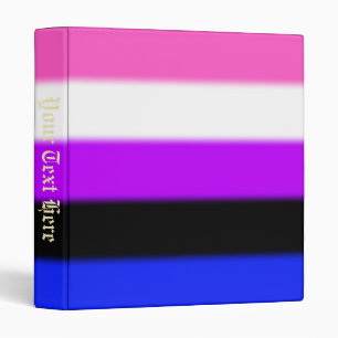 Falln Genderfluid Pride Flag 3 Ring Binder